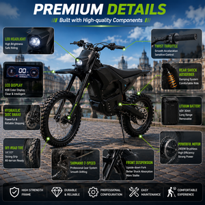 Motocicleta Eléctrica Todoterreno con 250 Nm de Torque, 7000 W de Potencia Máxima, Frenos Hidráulicos, Acero con Alto Contenido de Carbono, para <span class=keywords><strong>Enduro</strong></span> - Product Image 5