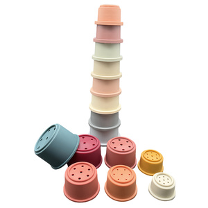 <span class=keywords><strong>Juguetes</strong></span> Montessori, Vasos Apilables Arcoíris, Juguete Educativo para Bebés, Vasos para Apilar y Encajar - Product Image 1