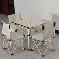 Mobilier d'extérieur chaise de camping table et chaises en fer pour randonnée et randonnée table pliante touristique portable ensemble de chaises de camping