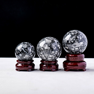 Boule de cristal de guérison naturelle en gros sphère fossile <span class=keywords><strong>Orthoceras</strong></span> polie pour cadeau souvenir - Product Image 5