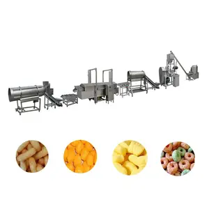 آلة رقائق الذرة النفخ خط إنتاج الوجبات الخفيفة الغذائية الموسعة ماكينة صنع الأرز