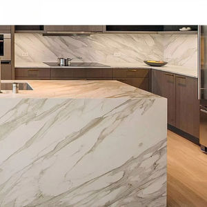 Dalle de marbre Calacatta ou marbre blanc élégant de 20 mm pour villa de luxe, comptoir de cuisine sur mesure, dosseret, finition polie - Product Image 1