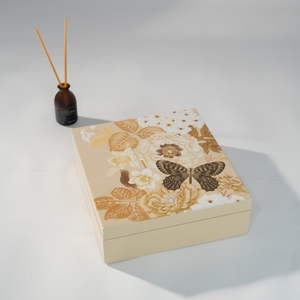 Decorative Lacquer <b>Box</b> With Artistic Floral Design Premium Wooden <b>Keepsake</b> <b>Box</b> With Compartments For Luxury Interior Styling - Product Image 6