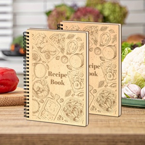Élégant 1pc Grand Organisateur de Journal de Cuisine 5.71x8.27in Brun Spirale Design Parfait Cookbook-like pour Anniversaire Bloc-Notes - Product Image 4