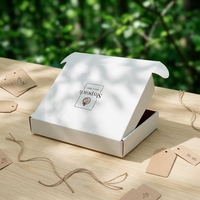 Boîte d'expédition en carton blanc brillant laminé, pliable, avec code QR, personnalisée, pour cosmétiques intelligents, pour marque de beauté DTC