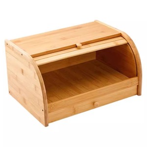 Bamboo Bread <b>Storage</b> <b>Box</b> With <b>Drawer</b> And Lid For Kitchen Use - Product Image 5