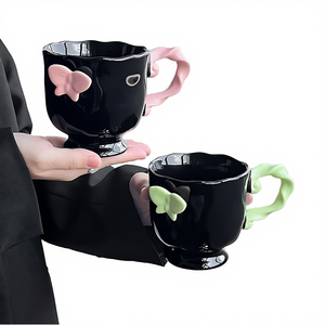 Taza de Cerámica con Diseño Personalizado de Mariposa 3D, Cuchara, Regalo de Cumpleaños, Taza de Porcelana de Alta Gama para Café, Desayuno, Leche de Oficina - Product Image 4