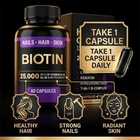 Capsules de complexe de biotine OEM, collagène, kératine, acide hyaluronique, soin des cheveux, de la peau et des ongles, complexe B 7-en-1, complément alimentaire