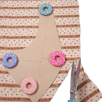 Lot de 4 poids de presse à coudre ronds, portables, durables, simples, en métal, à motif étoile coloré, en forme de donut