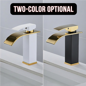 Grifo de Lavabo Elegante de Primera Calidad con Diseño de Cascada, Grifo Mezclador de Acero Inoxidable de un Solo Orificio con Cartucho de Cerámica - Product Image 2