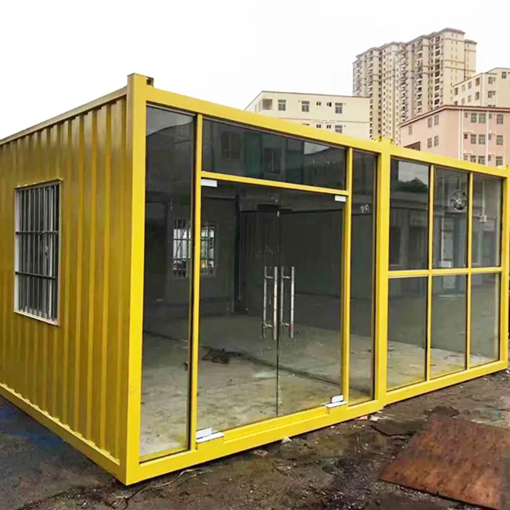 Çin prefabrik yaşam ofis ayrılabilir modüler ev düz paketi prefabrik konteyner ev