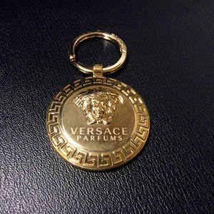 Porte-clés rond vierge en métal avec logo personnalisé, jeton de chariot de courses, chaîne de porte-clés - Product Image 2