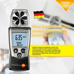Anémomètre portatif de haute précision, modèle allemand Testo410-1, instrument de mesure de la vitesse du vent IP67 -20~+60 Air - Product Image 4