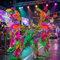 Ceinture en fil métallique faite à la main pour le carnaval de Samba Rio, châle en plumes avec pierres, costume de danse du ventre pour Rave, EDC, défilé, performance, Jouvert