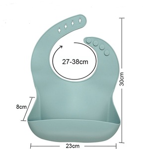 Bavoir Bébé Polyvalent en Silicone, Motif Moucheté, 17 Couleurs, Imperméable, Ajustable, Idéal pour l'Alimentation et la Dentition - Product Image 2