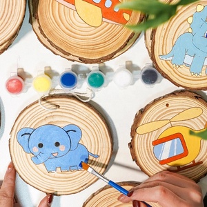 2023幼儿园手工玩具儿童恐龙木制Diy艺术动物松木芯片绘画套装 - Product Image 4