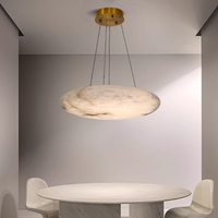 Lustre en marbre importé avec finition en laiton massif, ensemble de luminaires de luxe pour salon, salle à manger et chambre, éclairage post-moderne pour maison d'exposition