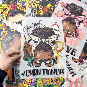 Transferencia DTF para Pequeños Negocios: Impresión DTF de Mujer Afro Empresaria, Lista para Prensado por Transferencia Térmica - Product Image 2