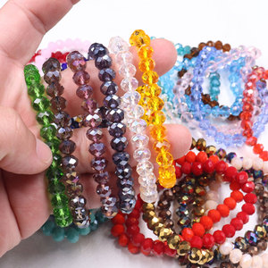 Браслеты из стеклянных бусин с кристаллами на резинке для девочек, оптом, по цене производителя - Product Image 2