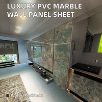 Panneau mural 3D en PVC marbré moderne et luxueux, antistatique, imperméable, ignifuge, résistant à l'humidité, écologique, pour la maison
