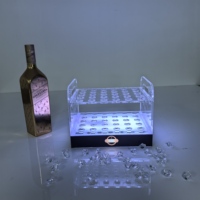 Offre Spéciale personnalisé pliable acrylique LED Tube vin présentoir plateau lumière LED porte-bouteille pour bar pour usage domestique ou commercial