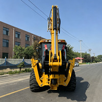 Kostenloser Versand Multifunktionaler 4x4 Mini-Baggerlader Kleiner Frontlader-Bagger für Landwirtschaft und Bauarbeiten