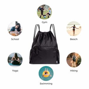 Best Selling New Design Backpack Drawstring Shop Pocket Men Women Bags With Waterproof Zipper Pocket and <b>Water</b> <b>Bottle</b> Holder - Product Image 2