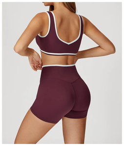 Ensemble de <span class=keywords><strong>sport</strong></span> 4 pièces pour <span class=keywords><strong>femme</strong></span> - Haut court à manches longues, pantalon de <span class=keywords><strong>jogging</strong></span> taille haute, soutien-gorge de <span class=keywords><strong>sport</strong></span>, débardeur de yoga, tenue de gym et de détente - Product Image 5