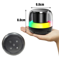 Lampe d'ambiance LED RGB portable TWS avec haut-parleur sans fil mini subwoofer pour musique, recharge USB, veilleuse fantaisie pour les fêtes