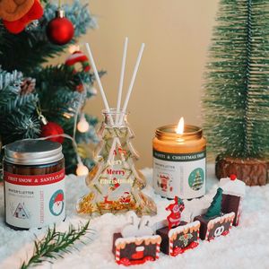 Christmas Fragrance <b>Gift</b> <b>Box</b> Scented Candle Set Romantic Long Lasting Aroma Decor Holiday Guest Favors - Product Image 4