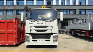 Grue à flèche droite montée sur camion de 8 tonnes à haute efficacité avec stabilisateurs pour le chargement et la livraison d'équipements de construction - Product Image 3