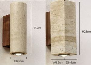 Lampada da <span class=keywords><strong>Parete</strong></span> in Travertino con <span class=keywords><strong>LED</strong></span> per Arredamento Casa, Soggiorno, Comodino, Scale, Corridoio, Hotel, Decorazione Wabi Sabi - Product Image 3
