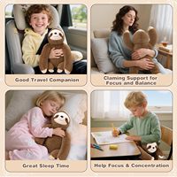 Coussin sensoriel lesté vibrant en peluche minky douce, activé par la pression, pour enfants autistes