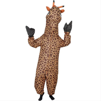 Bas quantité minimale de commande Halloween Party Cosplay Mascotte Dessin Animé Costume Personnalisé Gonflable Giraffle Costume Pour Adultes