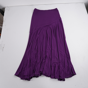 Jupe sirène mi-longue sexy violette taille haute pour femme, drapée asymétrique coupe trapèze, idéale pour les vacances - Product Image 6