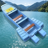 Bateau Modulaire Portable en PE Pliable pour Toit de Voiture, Épaissi et Renforcé, Écologique et Recyclable, Spacieux pour le Transport de Marchandises et les Opérations de Sauvetage