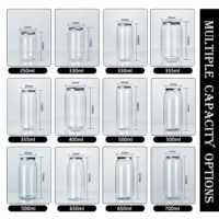 Boîtes en plastique transparentes jetables rondes pour animaux de compagnie de 200/250/330/500 ml avec couvercle facile à ouvrir pour cola, thé au lait, café, eau gazeuse