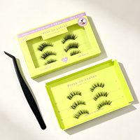 Bande de cils préencollée à profil conique et courbé, effet naturel, imperméable, taille personnalisée, vente en gros, marque privée, Europe, Royaume-Uni, France, Italie
