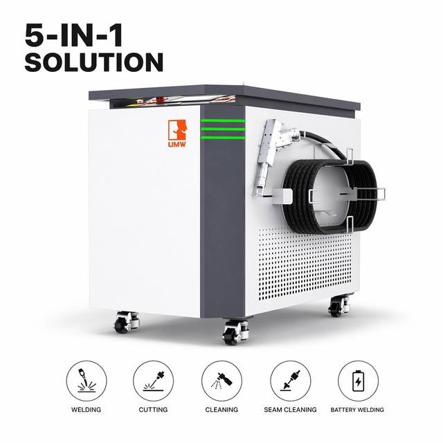 5-in-1 Handheld Laser Welding Machine Battery Welding Mode with Wire Feeder for Lithium Battery Heat Exchanger Condenser
