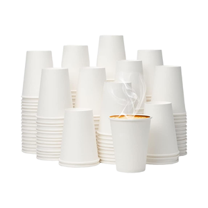 Tasses à café jetables blanches en vrac de 12 oz Paquet de 300 récipients de boisson chaude pour les fêtes cafés servant du café chaud au chocolat - Product Image 1