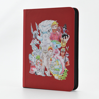 Carpeta de cuero con impresión de 4, 9 y 12 bolsillos personalizados, carpeta impermeable para tarjetas coleccionables, carpeta de cuero multicolor para tarjetas coleccionables