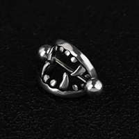Anneaux de piercing pour mamelons en acier inoxydable cool, 16g, crâne de vampire, dents, bijoux de corps, barres, mode, femmes, hommes