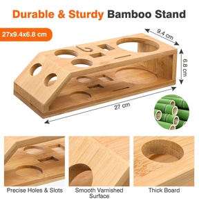 Ensemble de mélangeurs à cocktails en bambou trapézoïdal or rose, ensemble d'outils de mélange pour bar pour débutants, ensemble de mélange en acier inoxydable poli miroir - Product Image 4