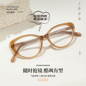 Monture de lunettes œil-de-chat style Zhao Liying, verres en résine anti-lumière bleue UV400, lunettes optiques pour femmes, fabriquées à Danyang - Product Image 4