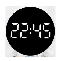 Jam Alarm elektronik Digital, jam Alarm elektronik Digital dengan fungsi Snooze, pengaturan mudah, tampilan LED, kekuatan USB, Volume dapat disesuaikan, kantor