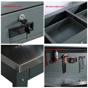 Heavy-Duty Stainless Steel Workbench Drawers Customizable OEM Metal <b>Rolling</b> Workshop Storage Cabinet for <b>Tool</b> Organization - Product Image 5