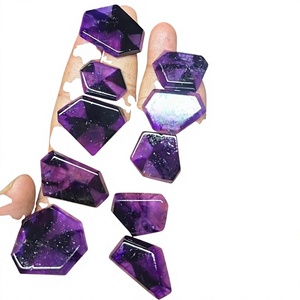 100% Alta Calidad FAIJAN GEMS Rodaja de Amatista, Gema Natural, Cristal Curativo, Cabujón Suelto, Certificado por Terceros, Personalizable - Product Image 1
