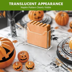 Portatovagliolo <span class=keywords><strong>da</strong></span> Cocktail in acrilico trasparente per 5x5 pollici con tovagliolo moderno verticale impermeabile <span class=keywords><strong>portatovaglioli</strong></span> per <span class=keywords><strong>cucina</strong></span> casa Bar - Product Image 4