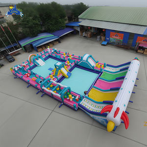 Eğlence için dev yüzme havuzu şişme eğlence parkı ile Lilytoys şişme mobil su oyun parkı - Product Image 4