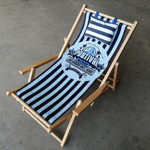 كرسي خشبي حديث للشاطئ بحمالة ظهر كرسي صيد خشبي قابل للطي مبيعات ساخنة قطعتان من الأثاث الخارجي - Product Image 6